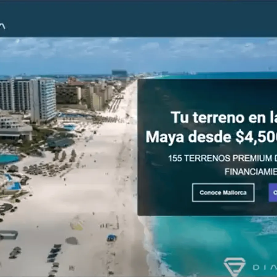 Sitio de Mallorca (Desarrollo de terrenos) mostrado en dispositivo