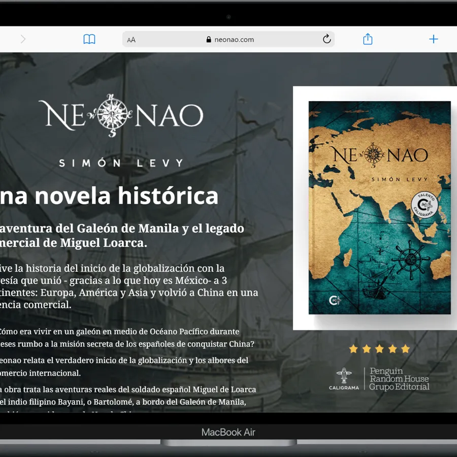 Sitio de NeoNao (Editorial) mostrado en dispositivo