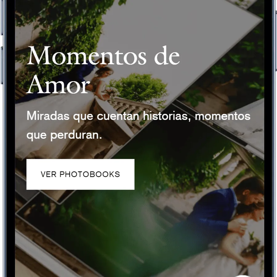 Sitio de Photobook México (Fotolibros) mostrado en dispositivo
